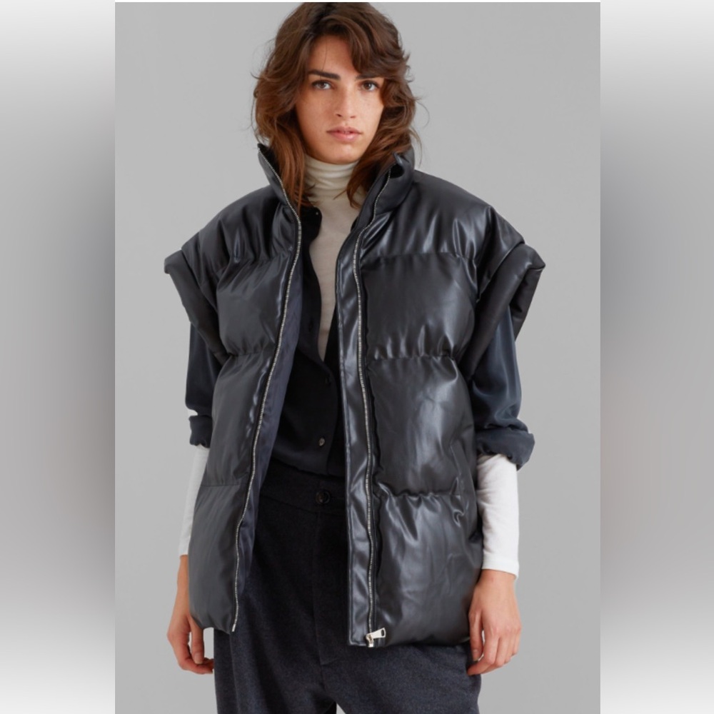 Frankie Shop faux leather vest